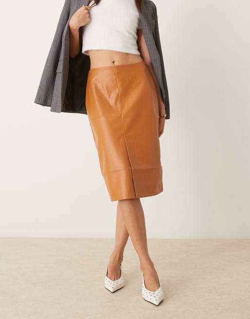 Asos faux leather pencil skirt best sale