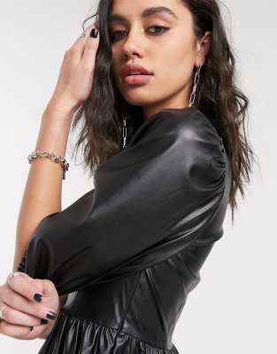 asos leather top