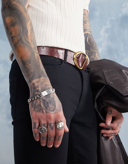 PU Leather Big Buckle Belt