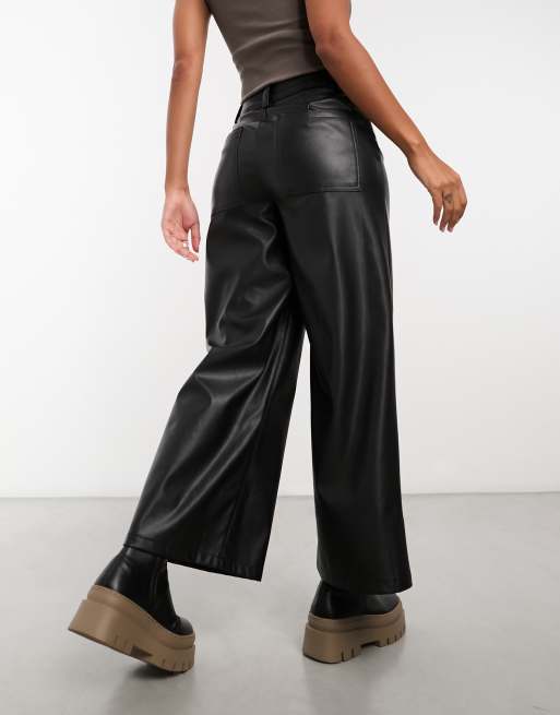 Faux leather trousers on sale asos