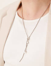 ASOS DESIGN relaxed sheer shirt with lace bib and cuff detail and tie neck in white