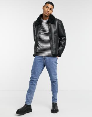 asos aviator jacket mens