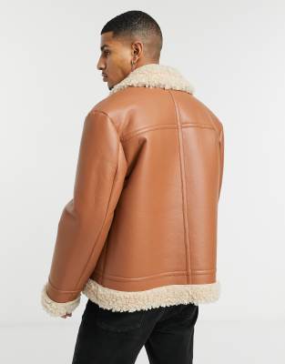 asos aviator jacket mens