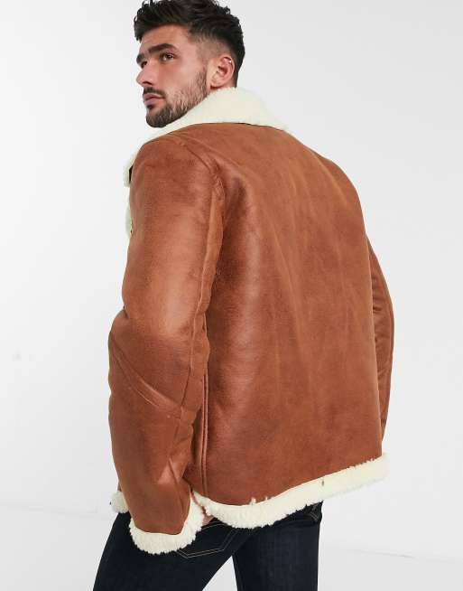 Shearling jacket clearance mens asos