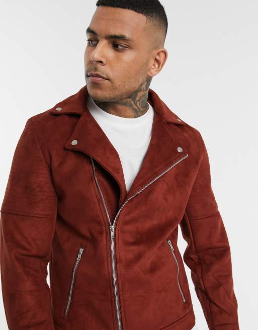 Asos faux outlet suede biker jacket