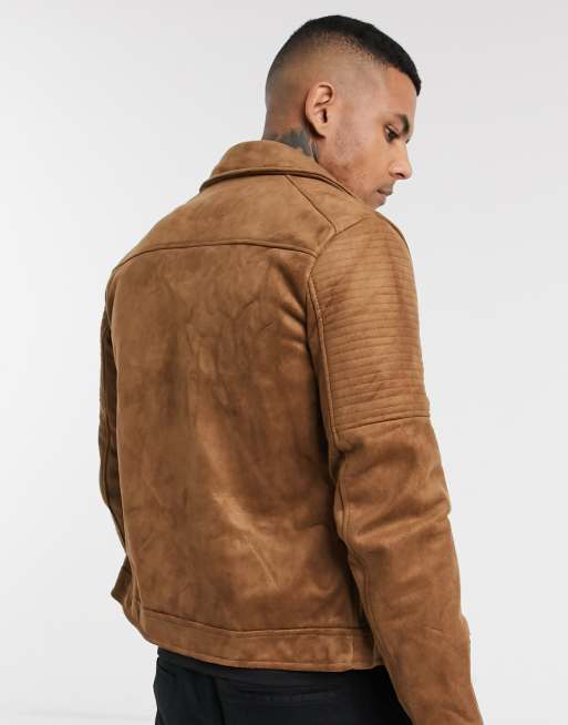 Asos faux clearance suede biker jacket