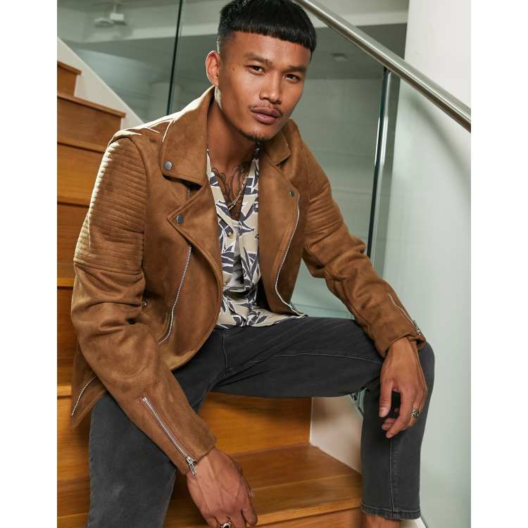 Leather deals jacket asos