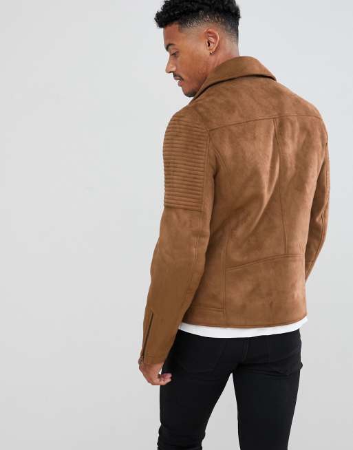 Faux suede coat outlet mens