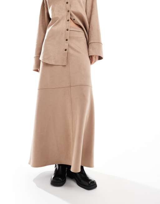 Faux suede circle skirt 2025