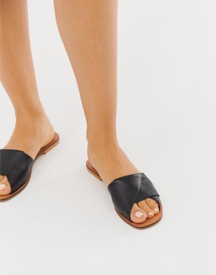 flat slip on sandals