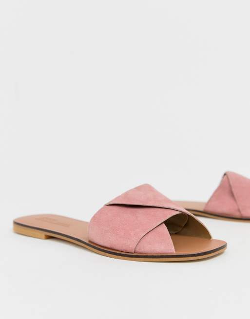 ASOS DESIGN Favoured leather flat sandals | ASOS