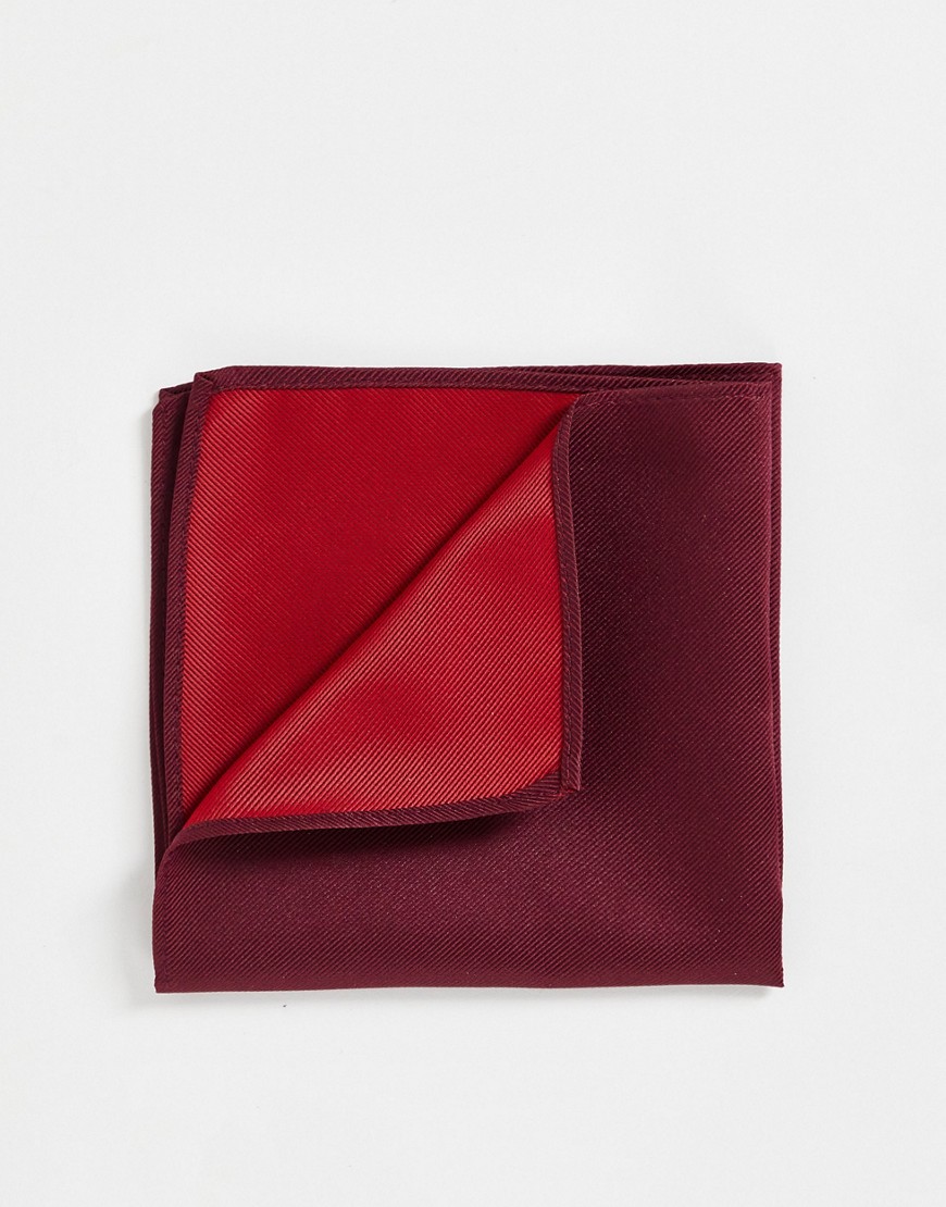 ASOS DESIGN - Fazzoletto da taschino bordeaux-Rosso Cravatta uomo Rosso