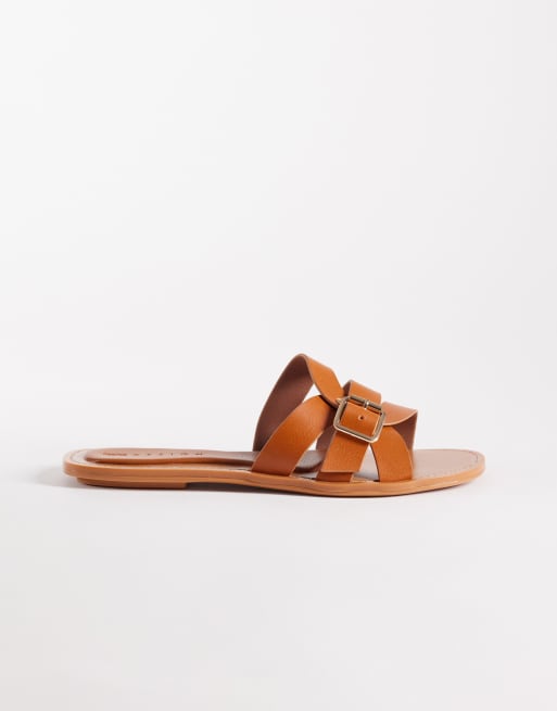 ASOS DESIGN - Feature - Sandali bassi intrecciati color cuoio, 3 di 4