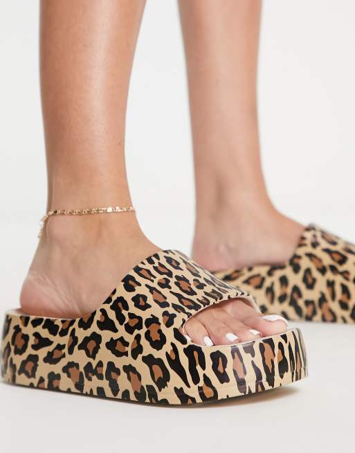 Animal print hot sale flatforms