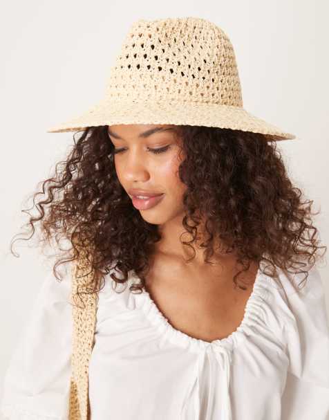 ASOS DESIGN - Fedora pliable en maille crochetée - Neutre - view 1