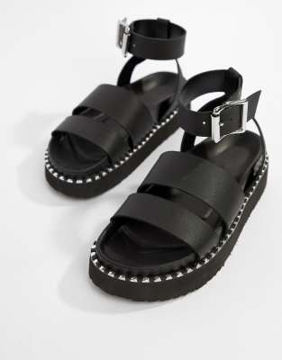 asos black sandals