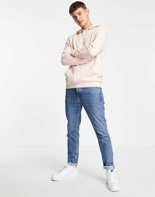 ASOS DESIGN - Felpa con cappuccio rosa chiaro