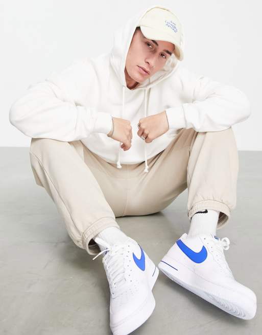 ASOS DESIGN - Felpa con cappuccio super oversize bianco tenue