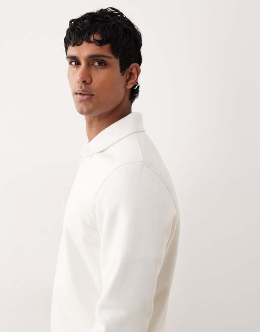 ASOS DESIGN - Felpa crema con zip corta, 5 di 5