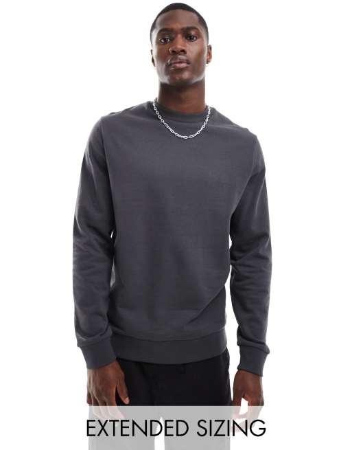 ASOS DESIGN - Felpa girocollo basic color antracite