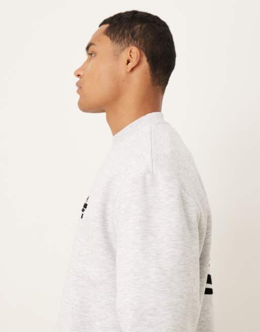 ASOS DESIGN - Felpa grigio mélange con stelline, 4 di 5