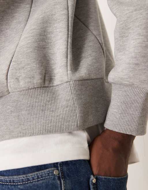 ASOS DESIGN - Felpa grigio mélange vestibilità comoda, 5 di 5