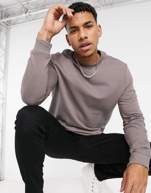 ASOS DESIGN - Felpa marrone - BROWN