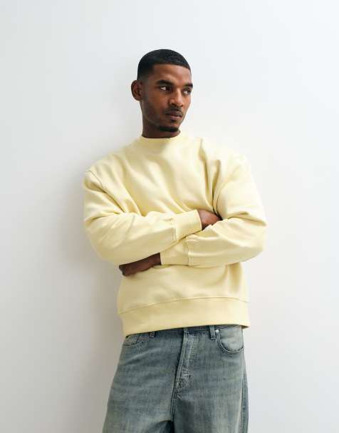 ASOS DESIGN - Felpa oversize premium pesante 400 g/m2 giallo polvere - view 1