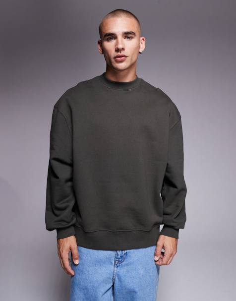 ASOS DESIGN - Felpa oversize premium pesante 400 gsm kaki - view 1