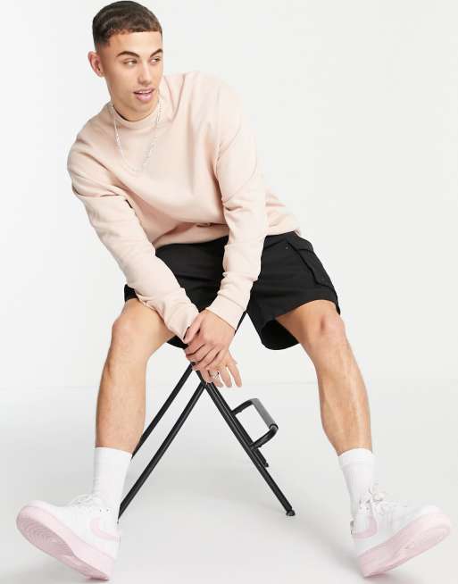 ASOS DESIGN - Felpa oversize rosa - PINK