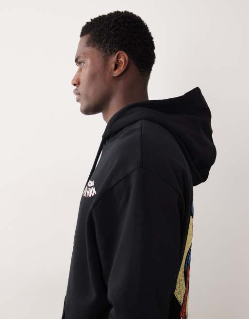 ASOS DESIGN - Felpa oversize vestibilità comoda nera con stampa di Spiderman, 4 di 5