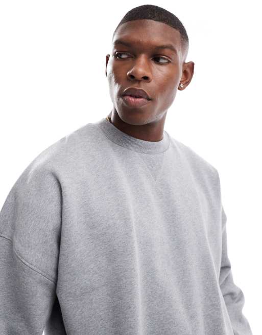 Felpa Uomo Premium Peso Pesante In Pile – Girocollo Pullover Tinta Unita – Oscillator