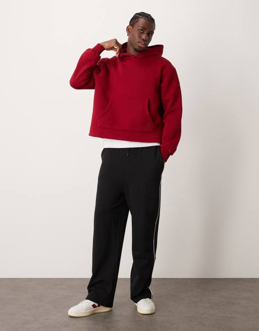 Felpa rossa oversize deals