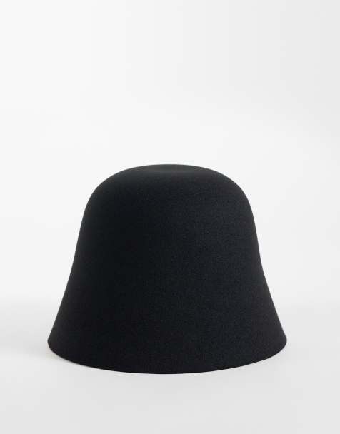 ASOS DESIGN felt bucket hat in black - view 1