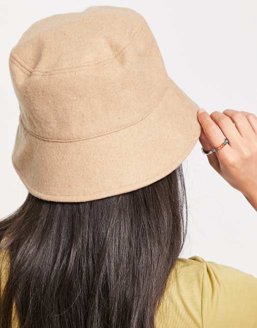 Double-Sided Felt Bucket Hat: Women's Designer Hats