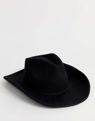 black felt cowboy hat