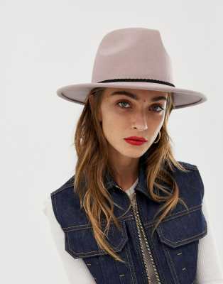 beige felt hat