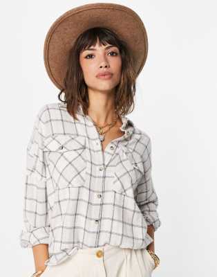 ASOS DESIGN felt fedora hat with wide brim in oatmeal