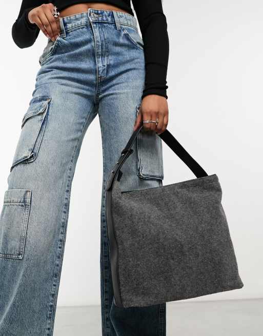 Grey clearance felt bag