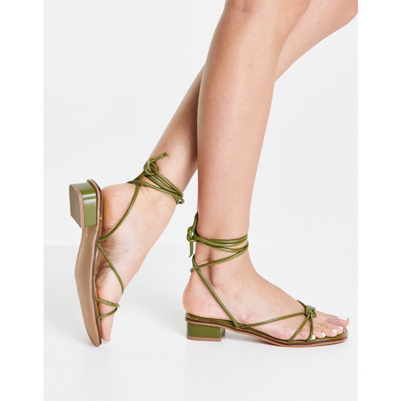 Scarpe con tacco Donna DESIGN - Fergie - Sandali bassi in pelle con listini verdi