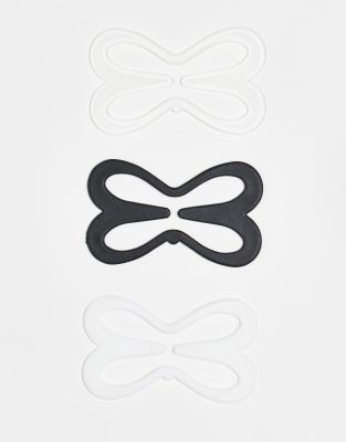 Hebterrka 9 clip di fissaggio per reggiseno Racerback, clip antiscivolo per la schiena, clip per schiena a croce per spalline nascoste e controllo décolleté