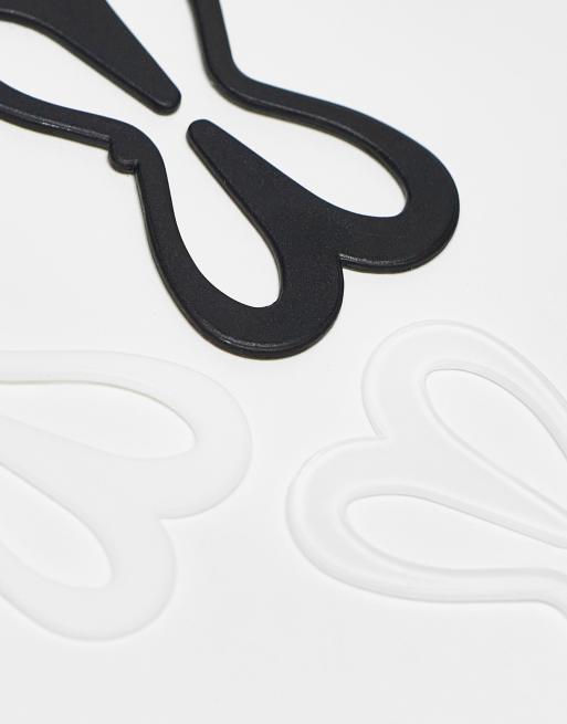 ASOS DESIGN - Fermagli per reggiseno con scollo a vogatore sul retro bianco, nero e trasparente, 3 di 4