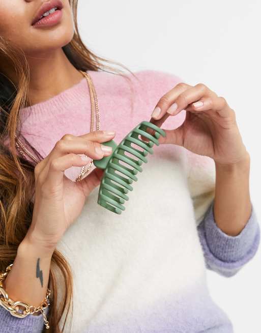 ASOS DESIGN - Fermaglio per capelli verde salvia, 3 di 4