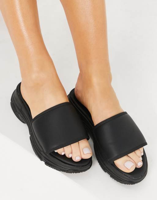 Asos black sale sliders