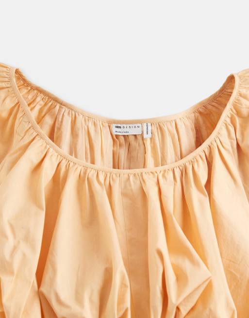 ASOS DESIGN - Ferskenfarvet croptop med pufærmer, 8 af 8