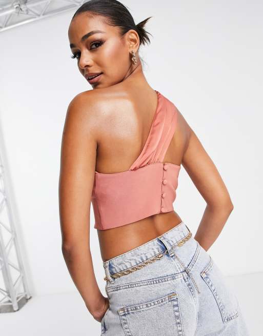 ASOS DESIGN – Fest – Dimrosa enaxlad korsett med kupor, 2 av 4