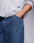 [ASOS DESIGN] ASOS DESIGN festival ball jeans chain in silver tone No Size SILVER