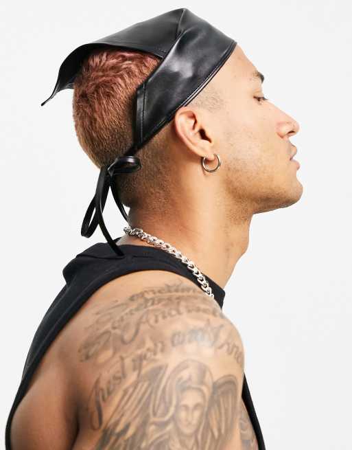 ASOS DESIGN festival bandana in faux leather, 4 of 4