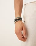 [ASOS DESIGN] ASOS DESIGN Festival beaded and cord 4 pack of bracelets in multi No Size MULTI