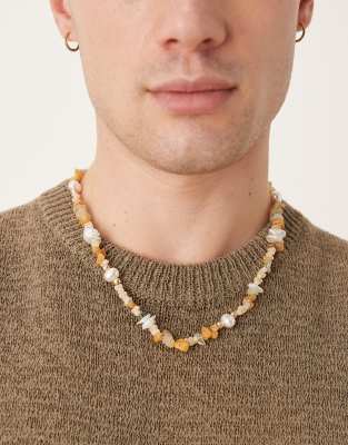 Asos Design Festival Beaded Chip Necklace
